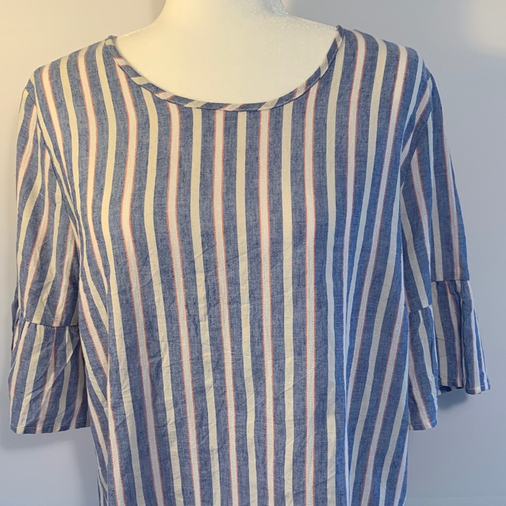Cotton / linen striped blouse